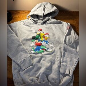 Neff Gray Hoodie with Mickey, Goofy, and Donald